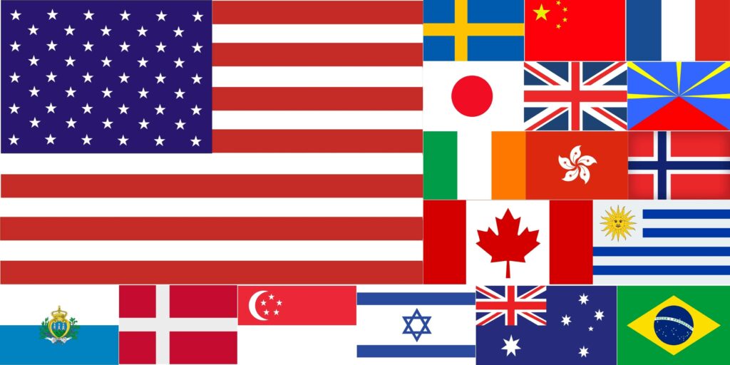 country flags graphic